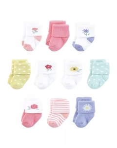 Органические хлопковые носки для девочек, мягкие с цветочным принтом Wildflower, розовый Touched by nature