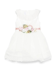 Платье с цветочной аппликацией, белый Colorichiari