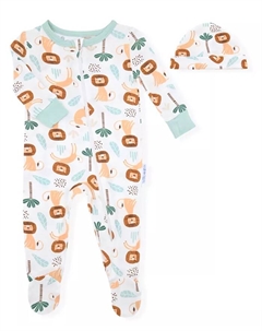 Комплект для мальчиков: боди с принтом и шапочка (2 предмета), зеленый Max & olivia