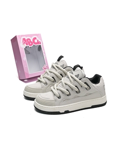 Кеды, обувь для скейтборда унисекс с низким верхом, черный/красный Abcio