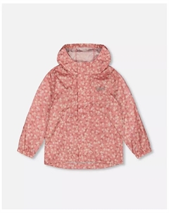Детская ветровка с принтом, складная, "Small White Flowers On Pale Pink", розовый Deux par deux