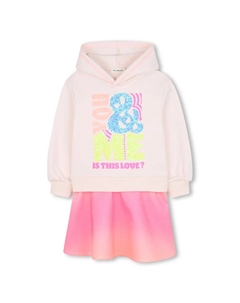 Детское платье с капюшоном, цвет Rosa claro Billieblush