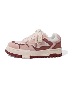 Кеды, скейтборд обувь женская низкая розовый, розовый/бежевый Feiyue.®