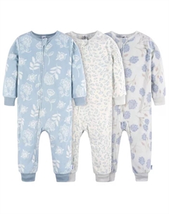 Флисовая пижама без ножек для девочек, 3 шт. в упаковке, синий Gerber