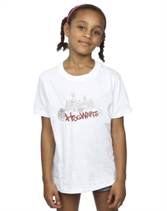 Хлопковая футболка с рисунком «Замок Хогвартс», белый Harry potter