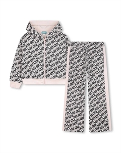 Розовый хлопковый комплект для девочки Kenzo kids