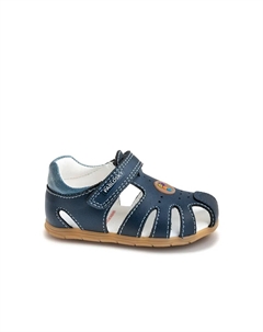 Детские сандалии из кожи на липучке, темно-синий Pablosky