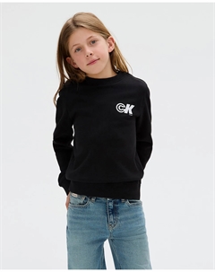 Детский свитшот с логотипом, черный Calvin klein