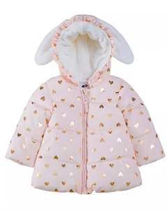 Детская зимняя утепленная куртка с подкладкой из мягкого флиса для девочек, розовый Rokka&rolla