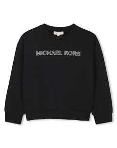 Детская хлопковая толстовка с принтом спереди, черный Michael kors