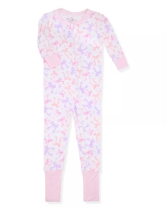 Детский комбинезон с принтом и отворачивающимися пинетками для девочек, розовый Max & olivia