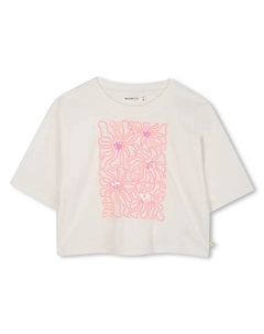 Детская футболка 100% хлопок с коротким рукавом, цвет Crudo Billieblush