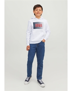 Толстовка JJECORP LOGO HOOD PLAY, цвет white Jack & jones junior