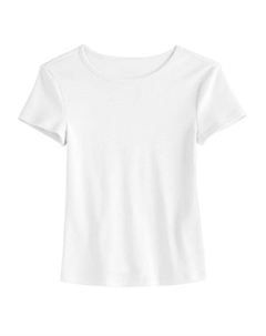 Футболка с коротким рукавом для девочек 6-20 лет, стандартного и большого размера, белый So