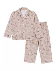 Пижамный комплект для мальчиков с пуговицами, 2 предмета, коричневый Gerber
