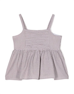 Полосатый топ из сирсакера, нейтральный цвет Il gufo