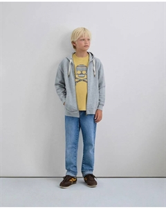 Детская футболка с коротким рукавом и черепом, горчичный Scalpers