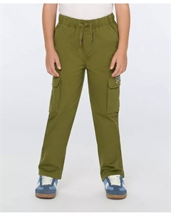 Брюки из эластичного хлопкового твила для мальчиков-подростков, зеленый Scotch&soda