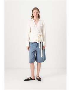 Блуза WRAP BLOUSE, кремовый Tommy hilfiger