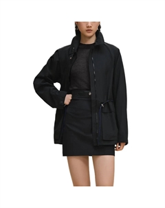 HERMES Тренч женский черный, Black Hermès