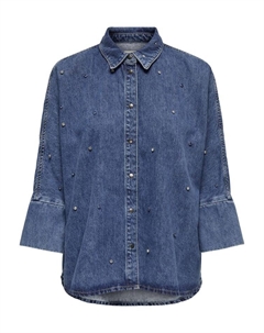 Рубашка, Средне-синий деним Only