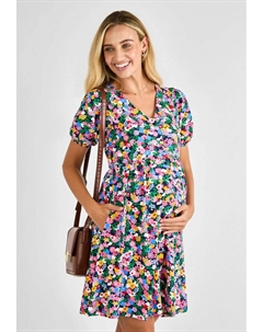 Платье из джерси MATERNITY FIT - FLORAL, белый Jojo maman bébé