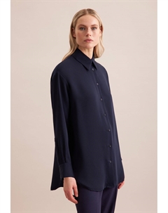 Блузка на пуговицах LONG, синий Seidensticker