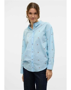 Блузка на пуговицах, светло-голубой Vero moda