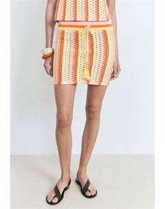 Мини-юбка TWO-TONE STRIPED, розовый Mango