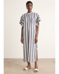 Платье-рубашка STRIPED CAFTAN DRESS, темно-синий Gant