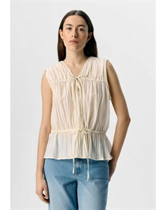 Топ ÄRMELLOSES - Blouse, песочный Object