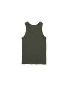 Футболка майка унисекс темно-оливковая Uniqlo