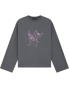 Футболка обычная женская графитово-серая We11done