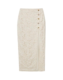 Повседневная Длинная Юбка Женская Слоновая Кость Белый Self-portrait