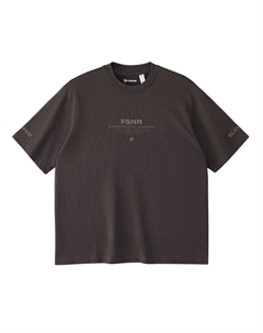 Футболка унисекс темно-коричневая серая Fila fusion