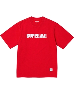 Футболка с вышивкой по трафарету, серо-белый/пепельно-серый Supreme