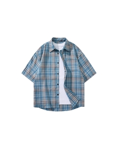 Футболка унисекс, кофейная серая клетка (2176) Bobby abley