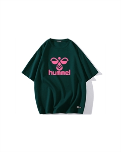 Футболка Unisex с рукавом дроп-плеч, небесно-розовая Hummel