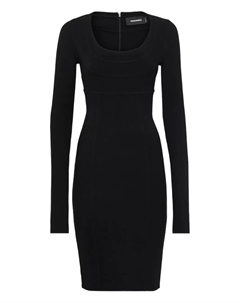Платье миди с длинными рукавами, черный Dsquared2