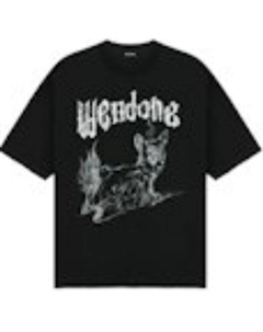 Футболка из хлопка с логотипом Monster, черная We11done