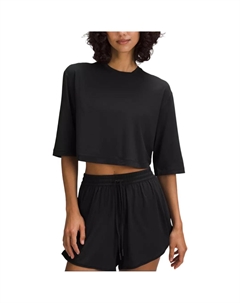 Футболка женская свободного кроя, цвет Silver Drop/SILD Lululemon