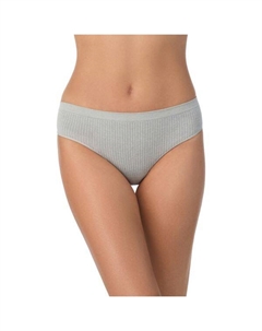 Детское бесшовное рифленое танга 70003, серый So