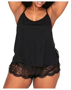 Комплект нижнего белья Plus Size Reign Cami & Short Set, черный Adore me
