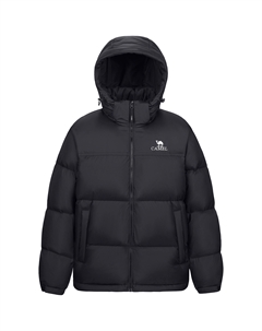 Утеплённая пуховая куртка унисекс, тёмный оливковый зелёный/ночной чёрный Camel