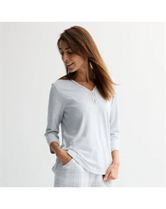 Женская уютная майка для сна с рубчиком Luxe, цвет pearl blue Croft & barrow