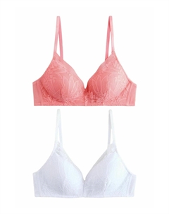 Треугольный бюстгальтер DETAIL 2 PACK NON WIRE, фуксия Next