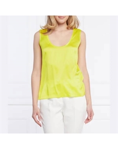 Шелковый топ стандартного кроя, желтый Liu jo