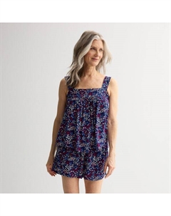 Стандартный комплект из 2 пижамных шорт и майки, цвет flower garden navy Croft & barrow