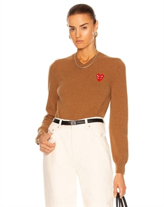 Пуловер с V-образным вырезом COMME des GARCONS PLAY, коричневый Comme des garcons play