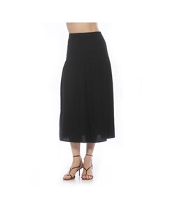 Женская миди-юбка Michel с заниженной талией и сборкой, черный Alexia admor